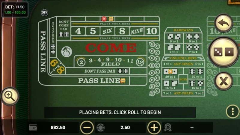 Как бросить игральный кубик в крэпс онлайн: craps правила
