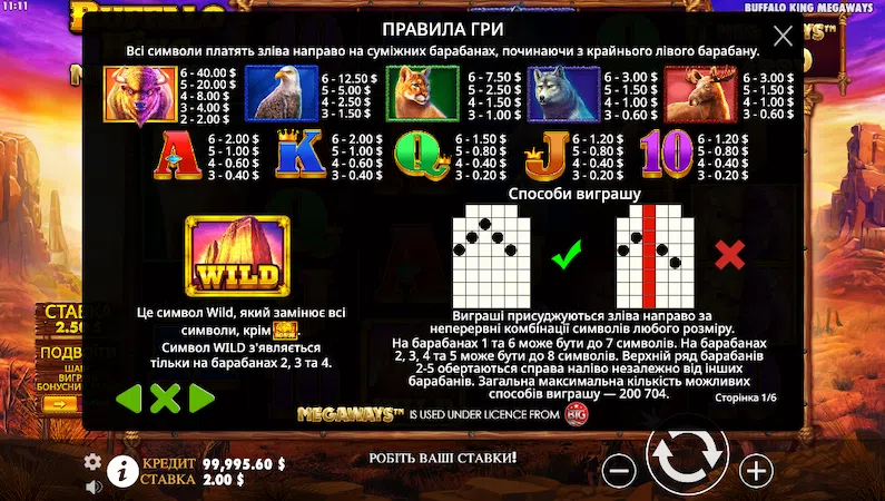 Символи в автоматі «Буффало Кінг»