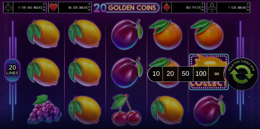 Автогра в 20 Golden Coins