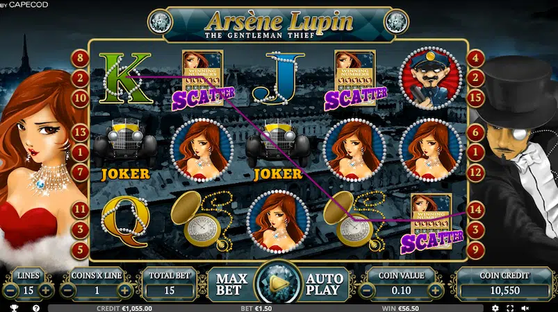Слот Arsene Lupin от Capecod Gaming
