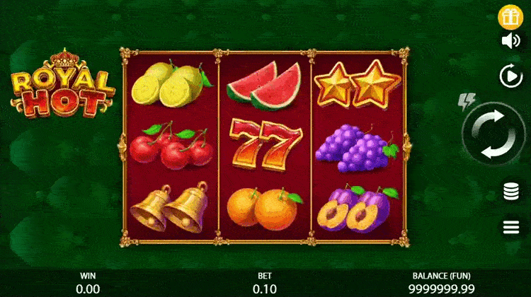 Выигрыш в автомате Royal Hot