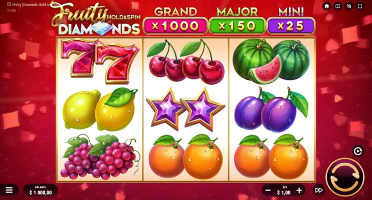 Fruity Diamonds Hold and Spin слот