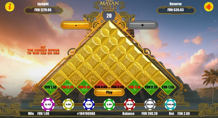 Пирамида слота Mayan Gold