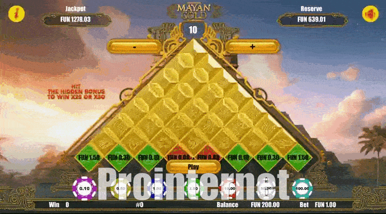 Выигрыш в слоте Mayan Gold