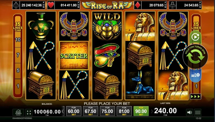 Популярный слот Rise of Ra