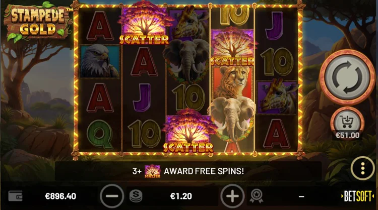 Фріспіни в грі Stampede Gold