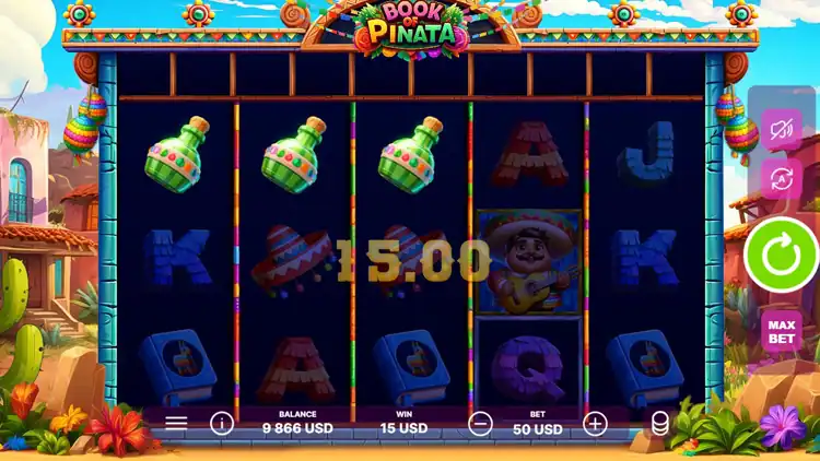Выигрыш в слоте Book of Pinata