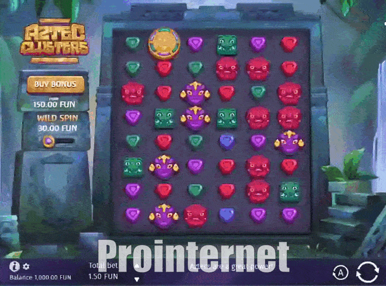 Опция покупки бонуса Aztec Clusters