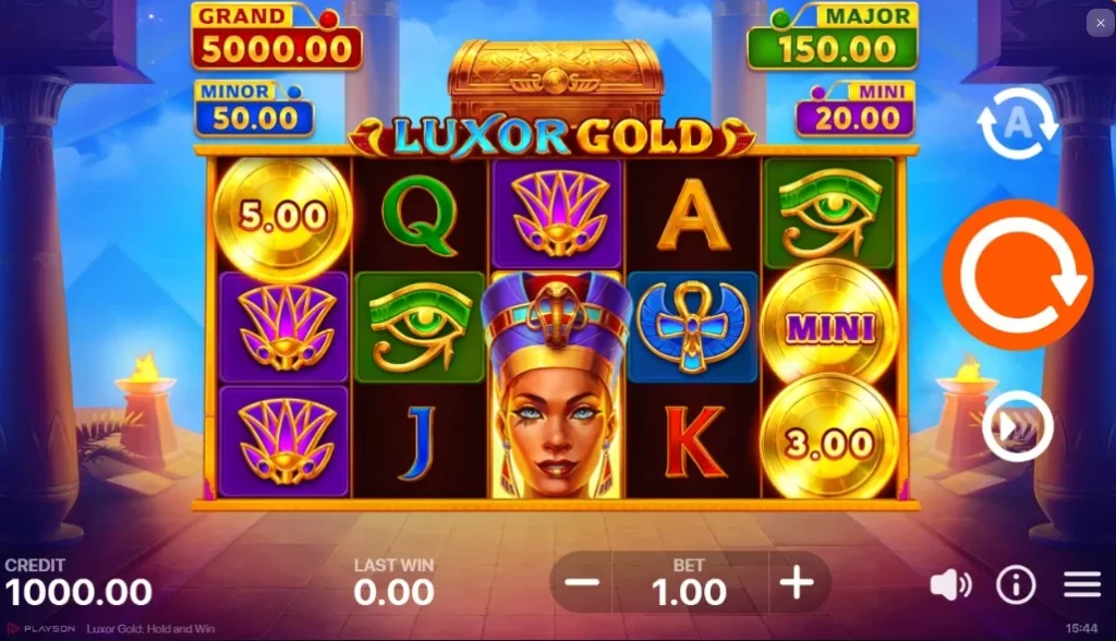 Популярний слот Luxor Gold: Hold and Win