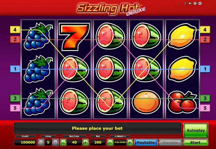 Особливості Sizzling Hot Deluxe