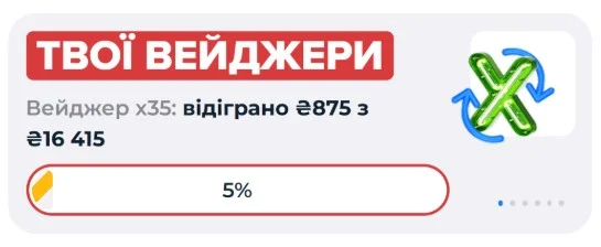 Відіграш бонусу з вейджером х35