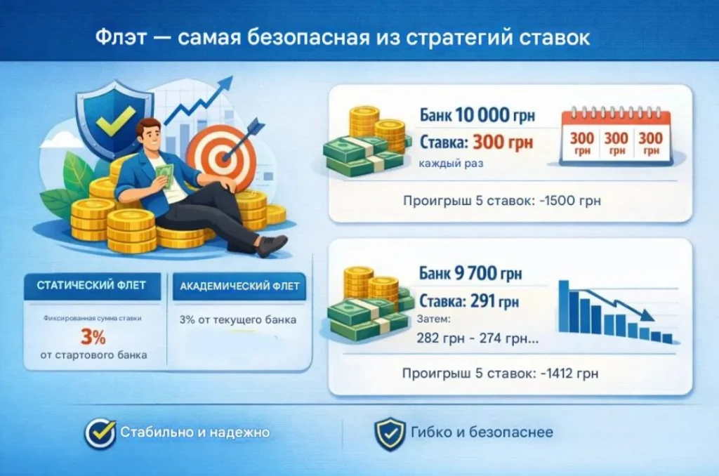 Флэт - самая безопасная из стратегий ставок