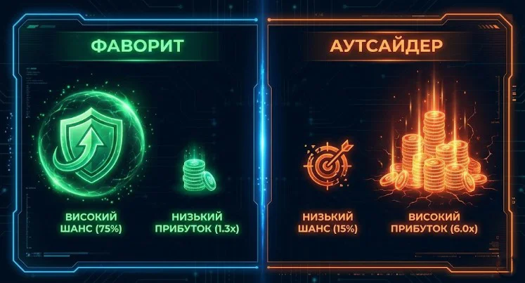 Ставки на фаворитів та аутсайдерів