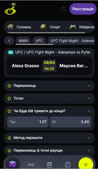 спорт UFC 