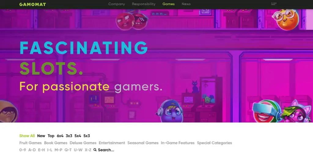 Каталог слотов Gamomat для игроков