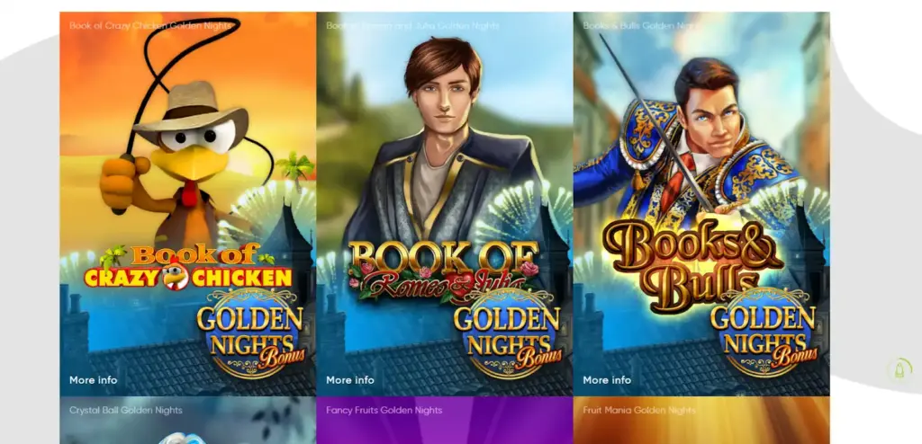 Игры Gamomat с бонусом Golden Nights