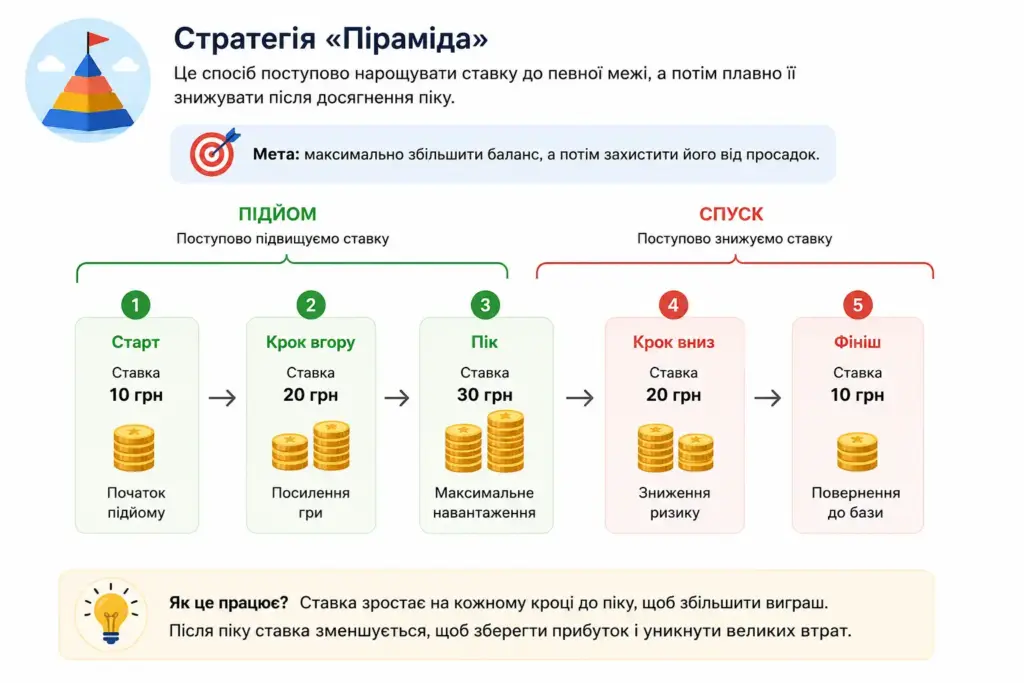 Инфографика стратегии Пирамида