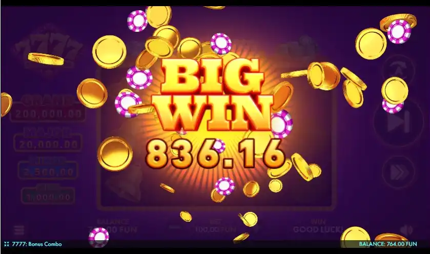 Виграш у 7777 Bonus Combo