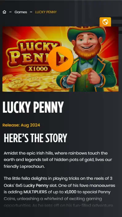 Lucky Penny від 3 Oaks: повний огляд ігрового автомата на удачу