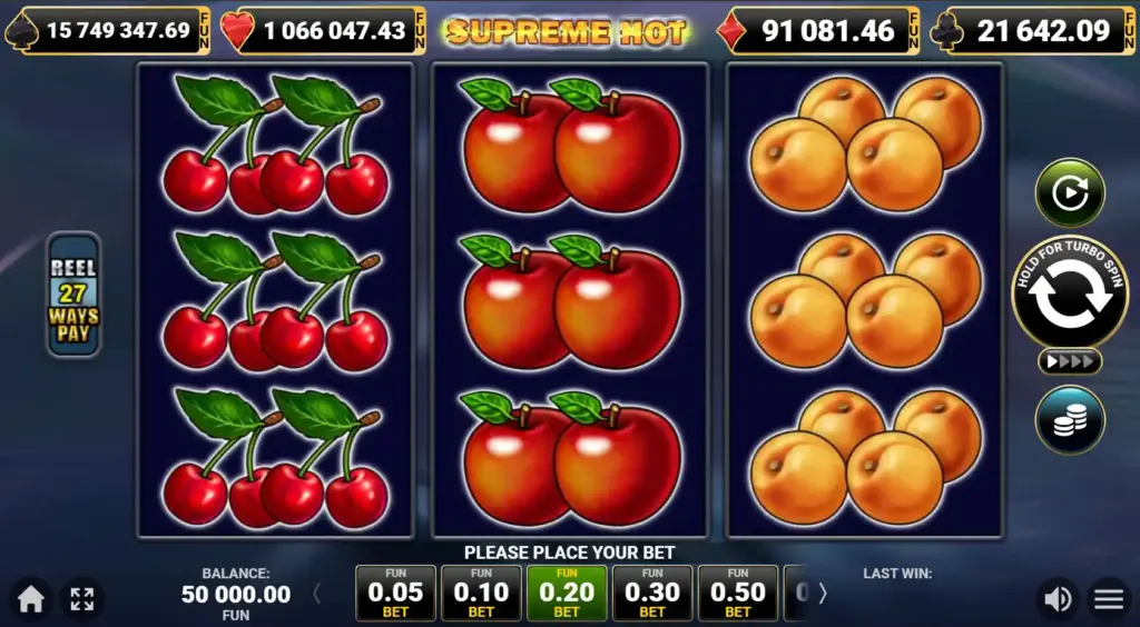 Supreme Hot від розробника Amusnet Interactive