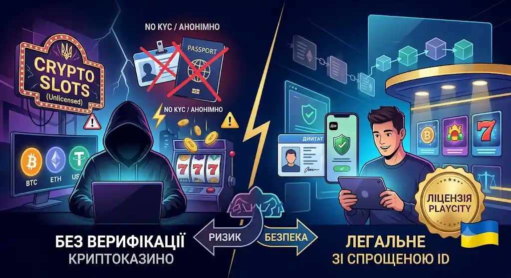 Крипто казино без верифікації Ілюстрація