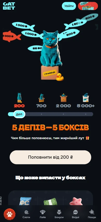 Catbet бонус за реєстрацію