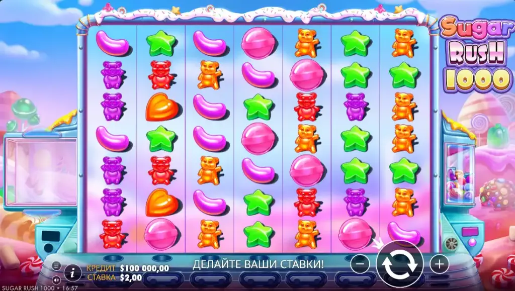 Аппарат Sugar Rush 1000 от провайдера Pragmatic Play