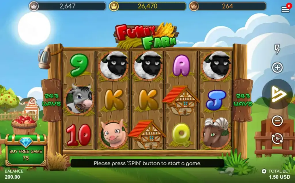 Автомат Funny Farm от студии SimplePlay